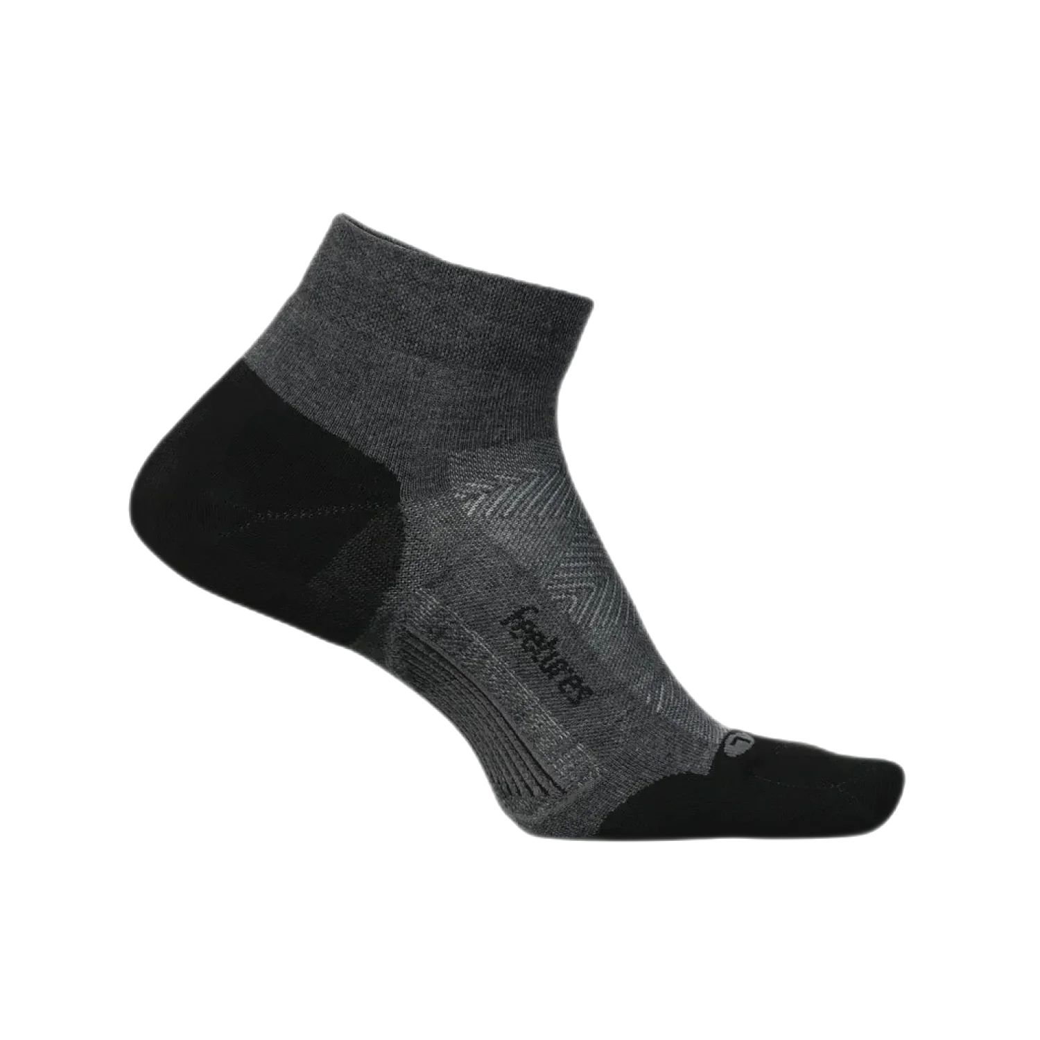 Feetures 06. SOCKS - MENS SOCKS - MENS SOCKS CREW Elite Max Cushion Low Cut Socks GRAY