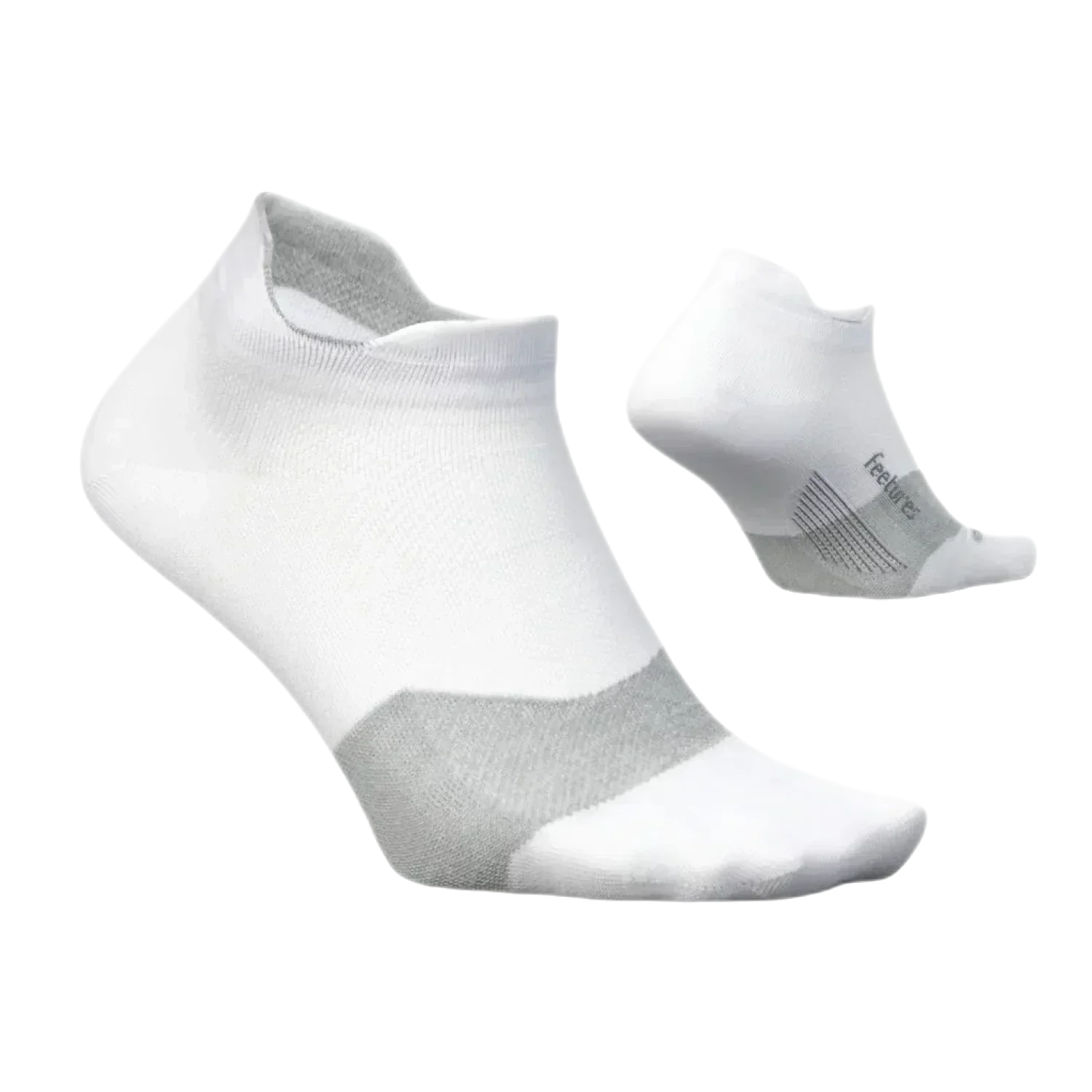 Feetures 06. SOCKS - MENS SOCKS - MENS SOCKS LOW Elite Ultra Light No Show Tab Socks WHITE