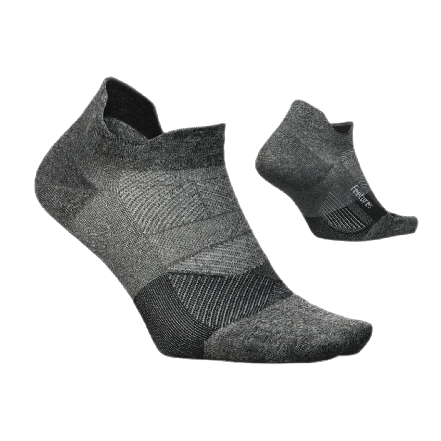 Feetures 06. SOCKS - MENS SOCKS - MENS SOCKS LOW Elite Ultra Light No Show Tab Socks GRAY (S24)