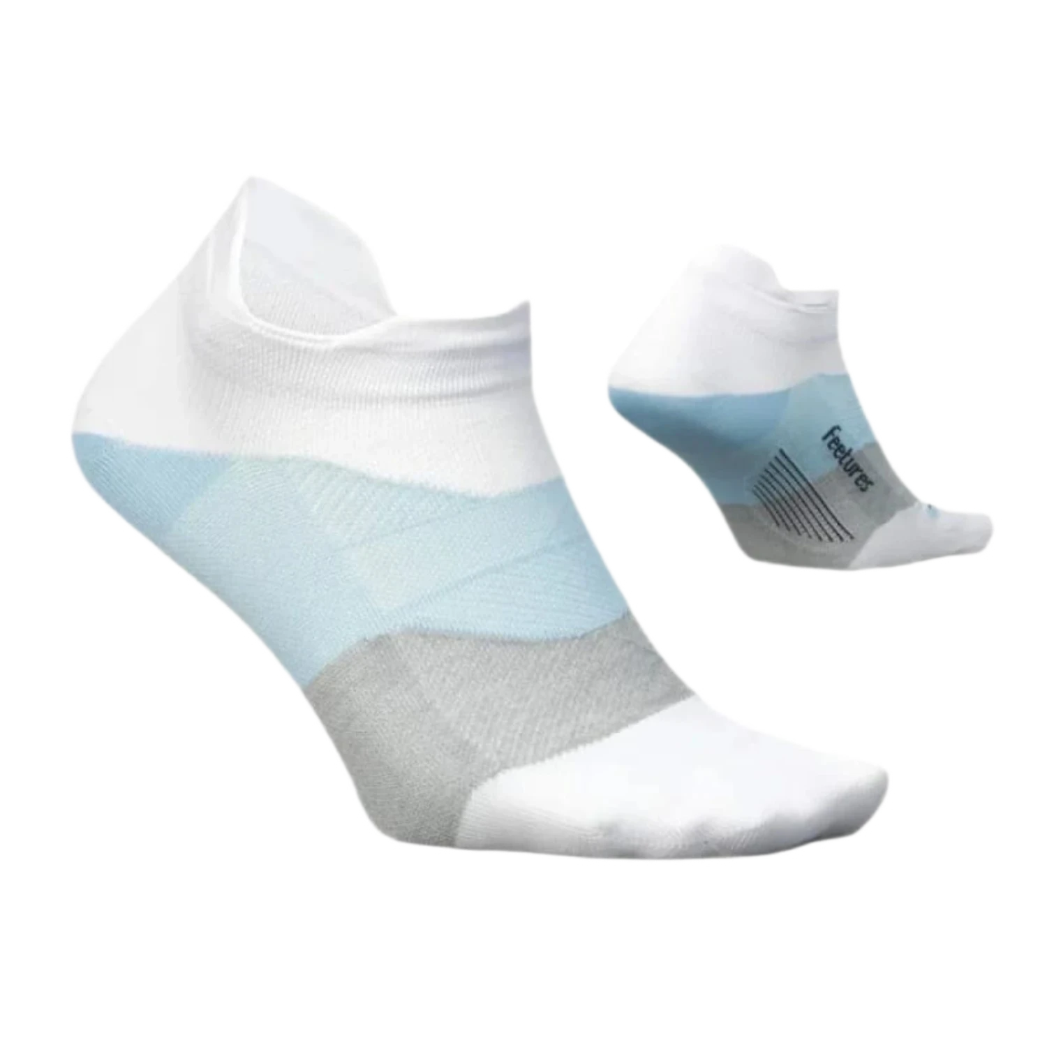 Feetures 06. SOCKS - MENS SOCKS - MENS SOCKS LOW Elite Ultra Light No Show Tab Socks WHITE SKY