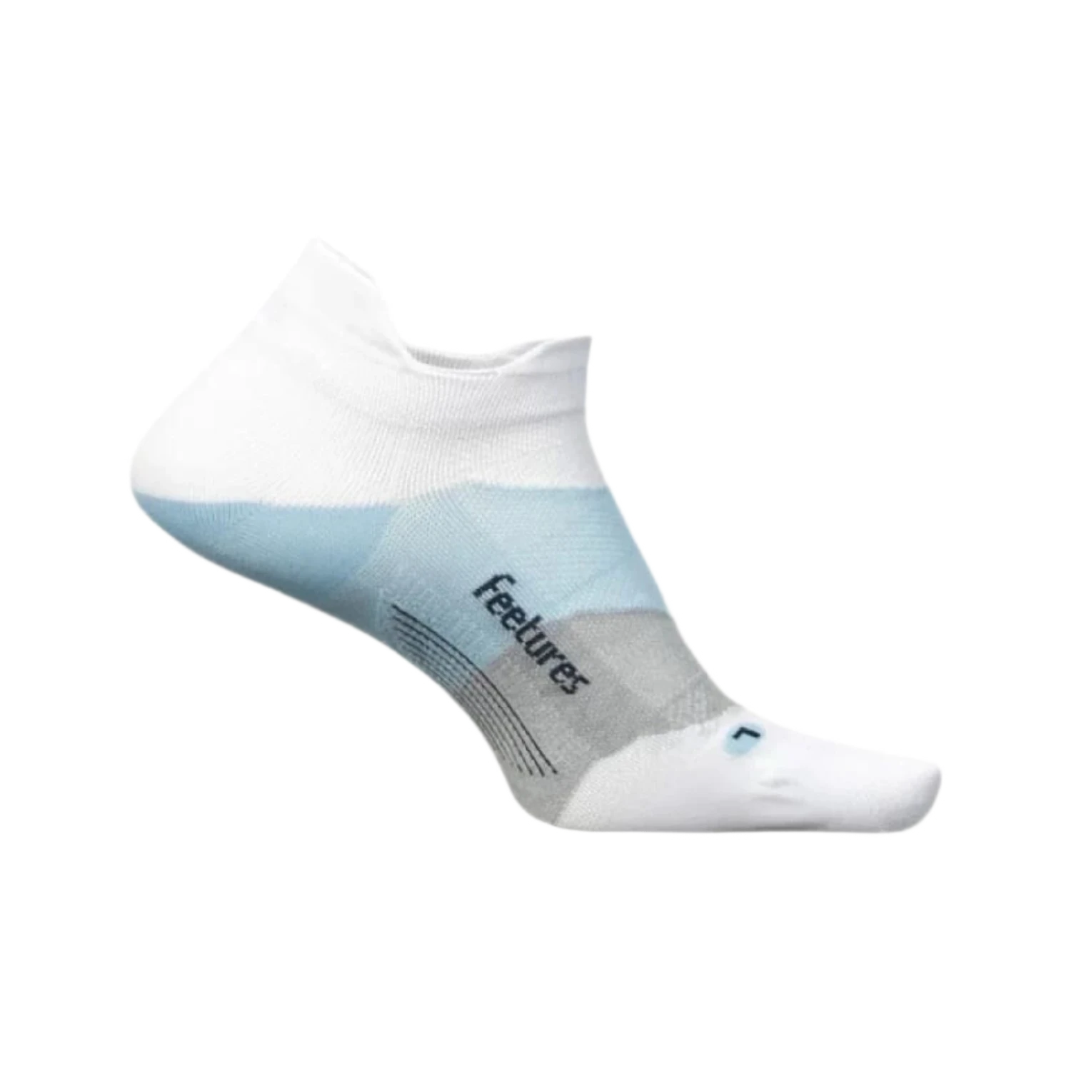 Feetures 06. SOCKS - MENS SOCKS - MENS SOCKS LOW Elite Ultra Light No Show Tab Socks WHITE SKY