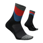 Feetures 06. SOCKS - MENS SOCKS - MENS SOCKS CREW Men's Elite Light Cushion Mini Crew Socks RETROGRADE BLACK