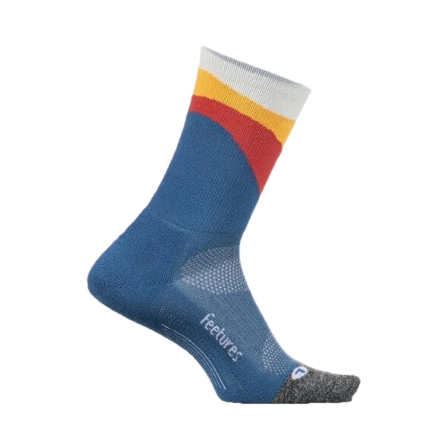 Feetures 06. SOCKS - MENS SOCKS - MENS SOCKS CREW Men's Elite Light Cushion Mini Crew Socks RETROGRADE BLUE