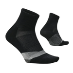 Feetures 06. SOCKS - MENS SOCKS - MENS SOCKS CREW Men's Elite Light Cushion Quarter BLACK