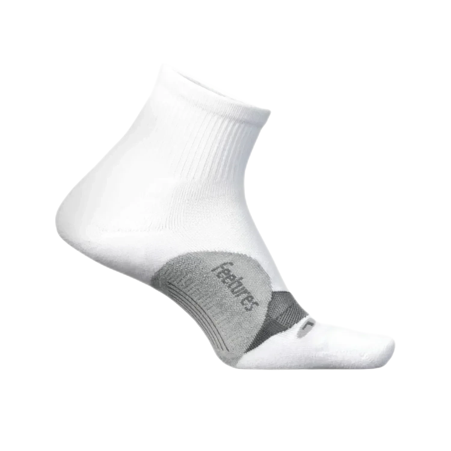 Feetures 06. SOCKS - MENS SOCKS - MENS SOCKS CREW Men's Elite Light Cushion Quarter WHITE (S24)