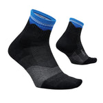 Feetures 06. SOCKS - MENS SOCKS - MENS SOCKS CREW Men's Elite Trail Max Cushion Quarter BLUE RIDGE CHARCOAL