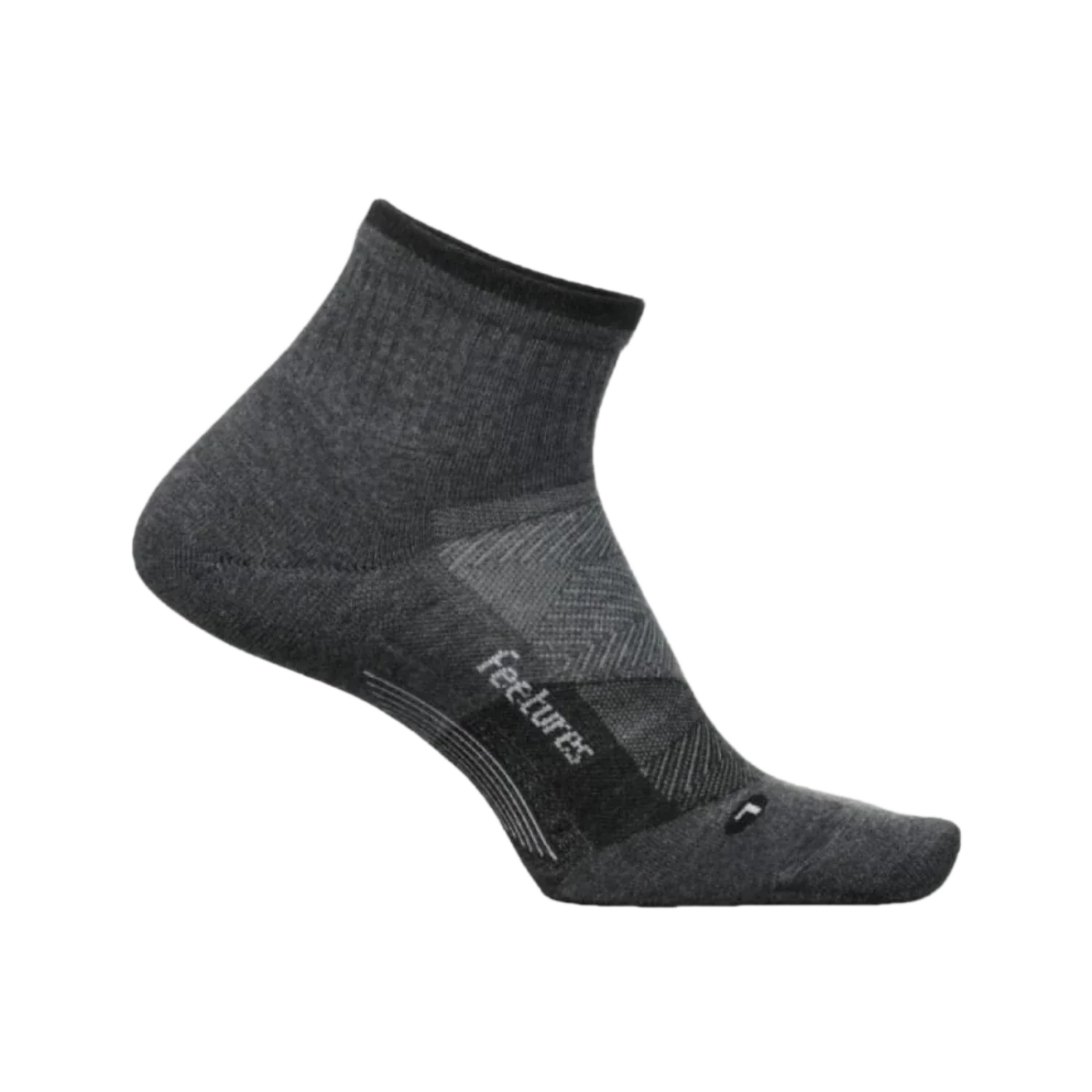 Feetures 06. SOCKS - MENS SOCKS - MENS SOCKS CREW Men's Elite Trail Max Cushion Quarter GRAY