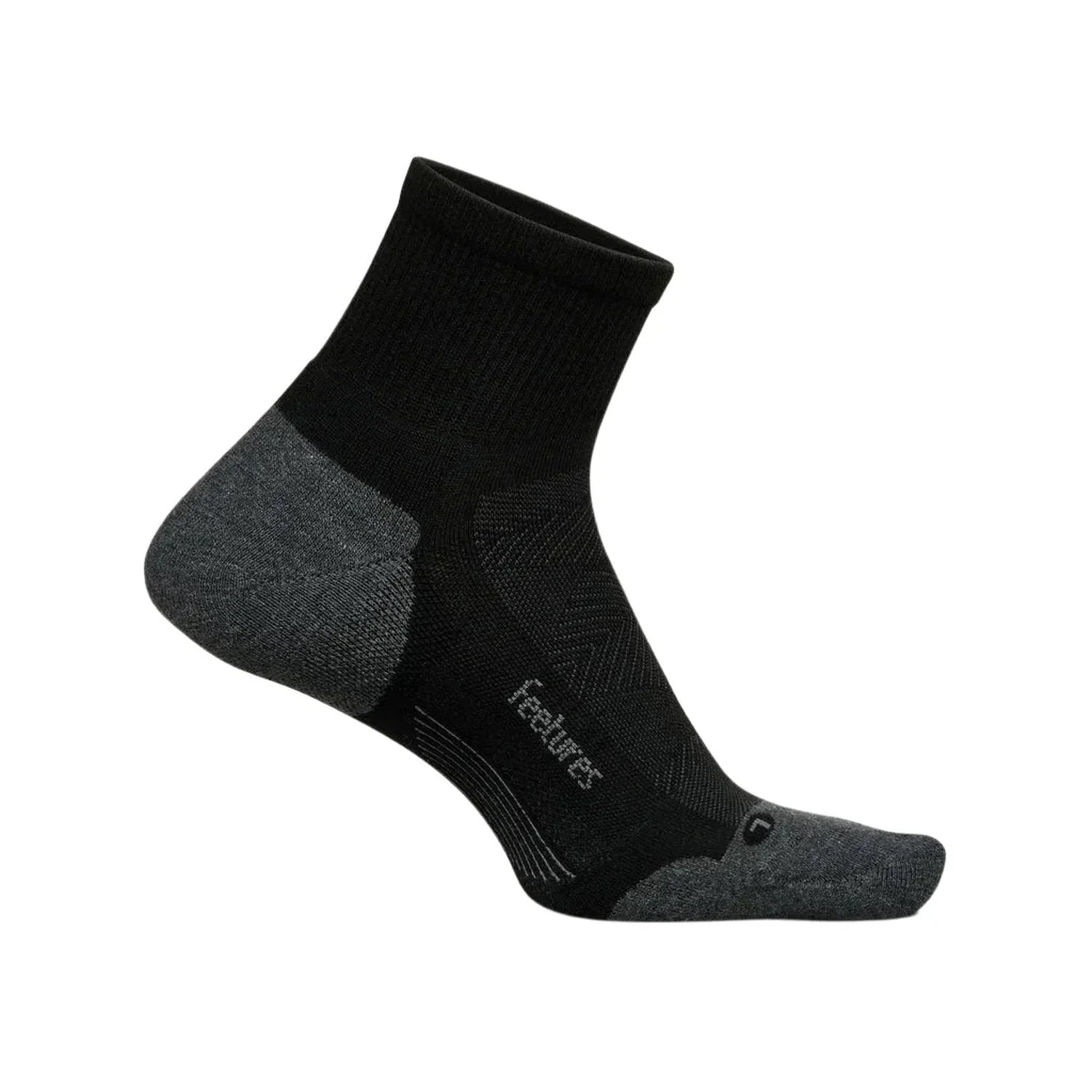 Feetures 06. SOCKS - MENS SOCKS - MENS SOCKS LOW Men's Elite Trail Max Cushion Quarter BLACK