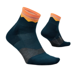 Feetures 06. SOCKS - MENS SOCKS - MENS SOCKS CREW Men's Elite Trail Max Cushion Quarter Socks BLUE RIDGE NAVY