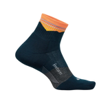 Feetures 06. SOCKS - MENS SOCKS - MENS SOCKS CREW Men's Elite Trail Max Cushion Quarter Socks BLUE RIDGE NAVY