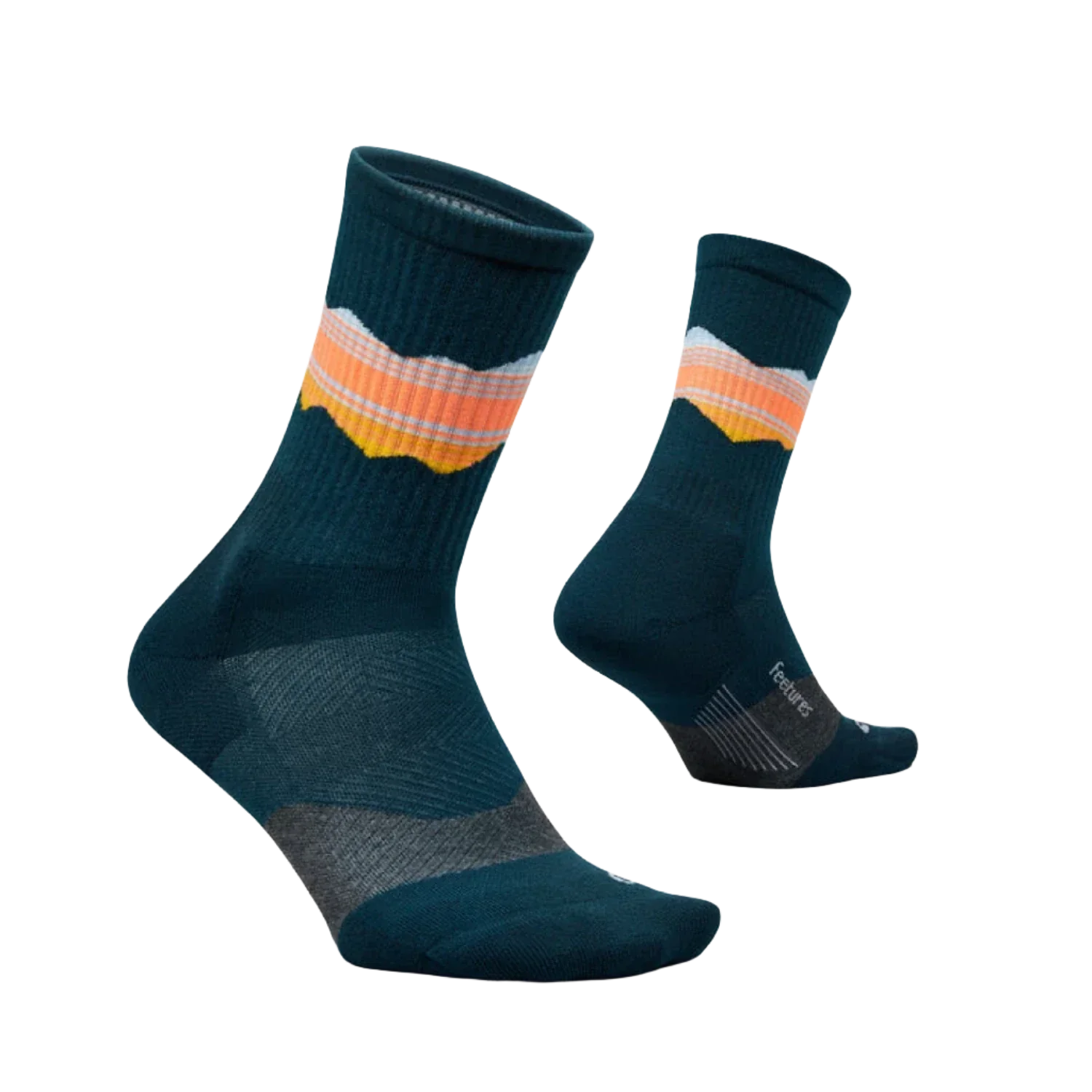 Feetures 06. SOCKS - MENS SOCKS - MENS SOCKS LOW Men's Trail Mini Crew Max Cushion Sock TABLE ROCK NAVY