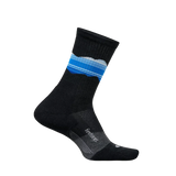 Feetures 06. SOCKS - MENS SOCKS - MENS SOCKS LOW Men's Trail Mini Crew Max Cushion Sock BLUE RIDGE CHARCOAL