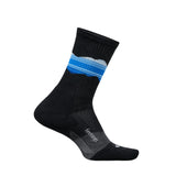 Feetures 06. SOCKS - MENS SOCKS - MENS SOCKS LOW Men's Trail Mini Crew Max Cushion Sock BLUE RIDGE CHARCOAL