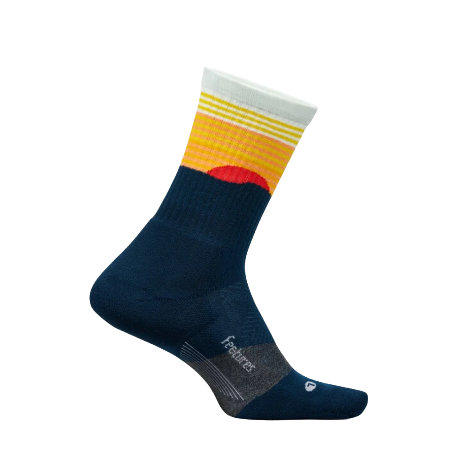 Feetures 06. SOCKS - MENS SOCKS - MENS SOCKS LOW Trail Mini Crew Max Cushion Sock BLUE RIDGE NAVY