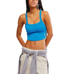 FP Movement 02. WOMENS APPAREL - WOMENS SS SHIRTS - WOMENS TANK CASUAL Women's All Clear Cami Solid 4228 LIGHT COBALT