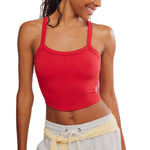 FP Movement 02. WOMENS APPAREL - WOMENS SS SHIRTS - WOMENS TANK CASUAL Women's All Clear Cami Solid 5502 CRANBERRY