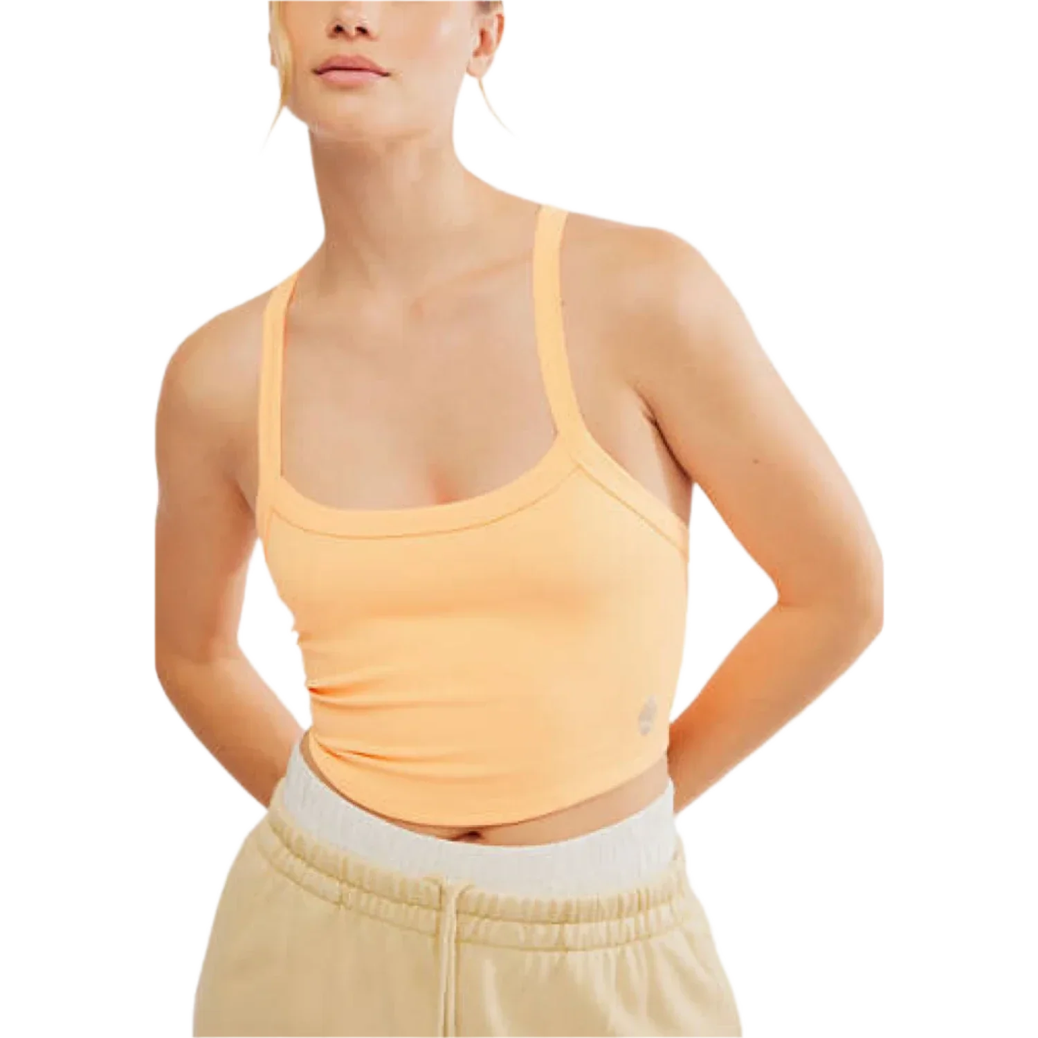 FP Movement 02. WOMENS APPAREL - WOMENS SS SHIRTS - WOMENS TANK CASUAL Women's All Clear Solid Cami 8800 NEON CLEMENTINE