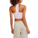 FP Movement 02. WOMENS APPAREL - WOMENS SS SHIRTS - WOMENS TANK CASUAL Women's All Clear V Neck Cami 6607 POWDER PINK