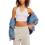 FP Movement 02. WOMENS APPAREL - WOMENS SS SHIRTS - WOMENS TANK CASUAL Women's All Clear V Neck Cami 6607 POWDER PINK