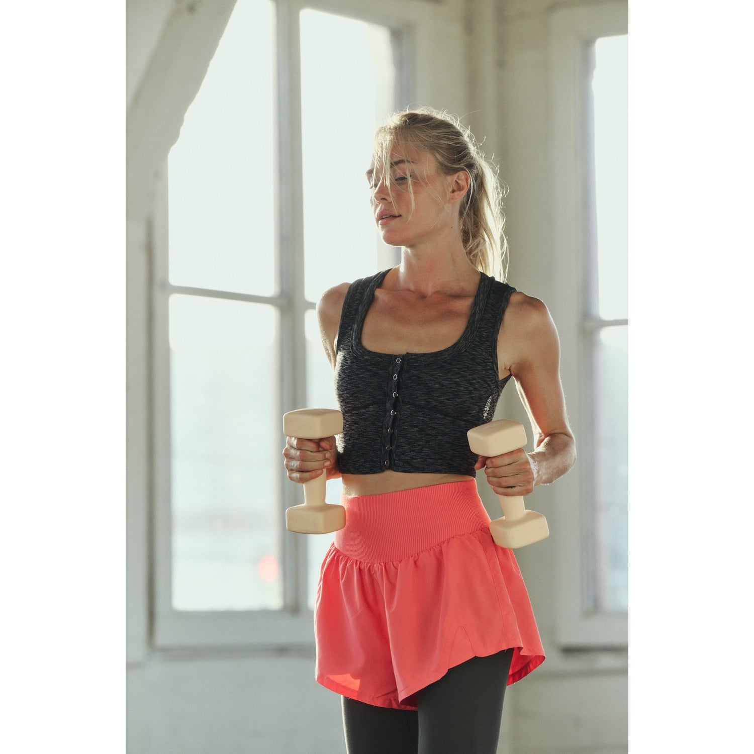 FP Movement 02. WOMENS APPAREL - WOMENS SHORTS - WOMENS SHORTS ACTIVE Women's Carpe Diem Shorts 6184 HIBISCUS