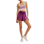 FP Movement 02. WOMENS APPAREL - WOMENS SHORTS - WOMENS SHORTS ACTIVE Women's Carpe Diem Shorts 6617 DEEP MULBERRY