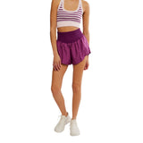 FP Movement 02. WOMENS APPAREL - WOMENS SHORTS - WOMENS SHORTS ACTIVE Women's Carpe Diem Shorts 6617 DEEP MULBERRY