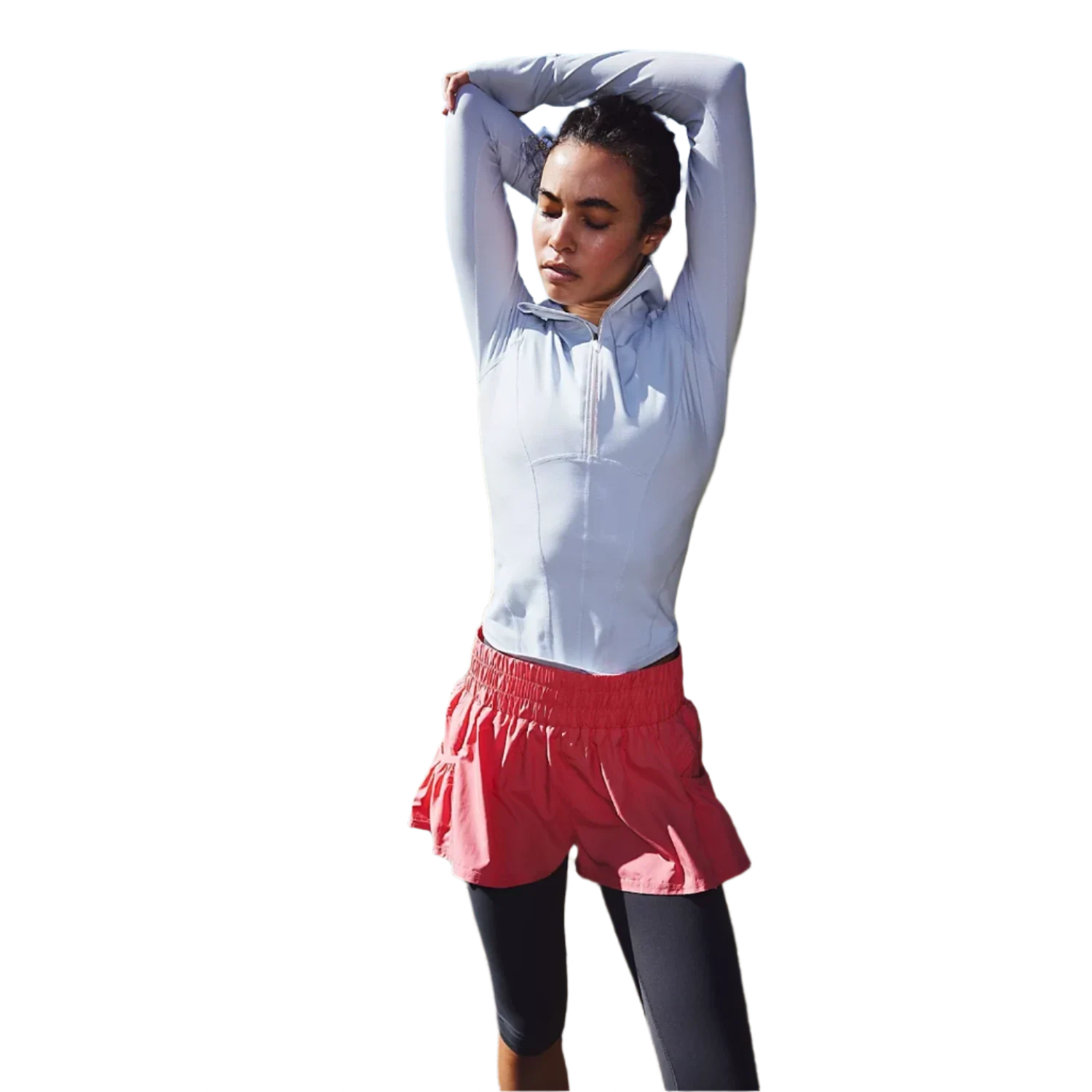 FP Movement 02. WOMENS APPAREL - WOMENS SHORTS - WOMENS SHORTS ACTIVE Women's Get Your Flirt On Short 6148 HIBISCUS