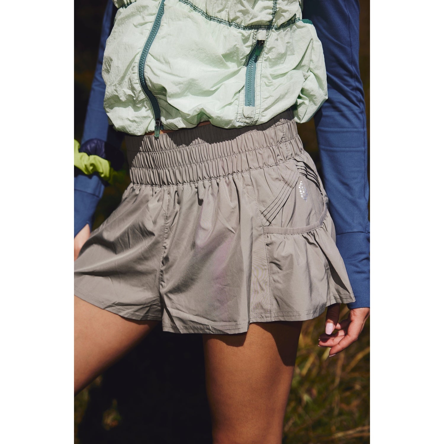 FP Movement 02. WOMENS APPAREL - WOMENS SHORTS - WOMENS SHORTS ACTIVE Women's Get Your Flirt On Short 3125 SAGE STONE