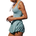 FP Movement 02. WOMENS APPAREL - WOMENS SHORTS - WOMENS SHORTS ACTIVE Women's Get Your Flirt On Short 4103 EUCALYPTUS