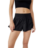 FP Movement 02. WOMENS APPAREL - WOMENS SHORTS - WOMENS SHORTS ACTIVE Women's Get Your Flirt On Short BLACK