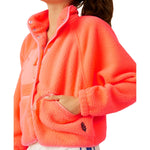 FP Movement 02. WOMENS APPAREL - WOMENS JACKETS - WOMENS JACKETS FLEECE Women's Hit The Slopes Fleece Jacket 6024 NEON CORAL