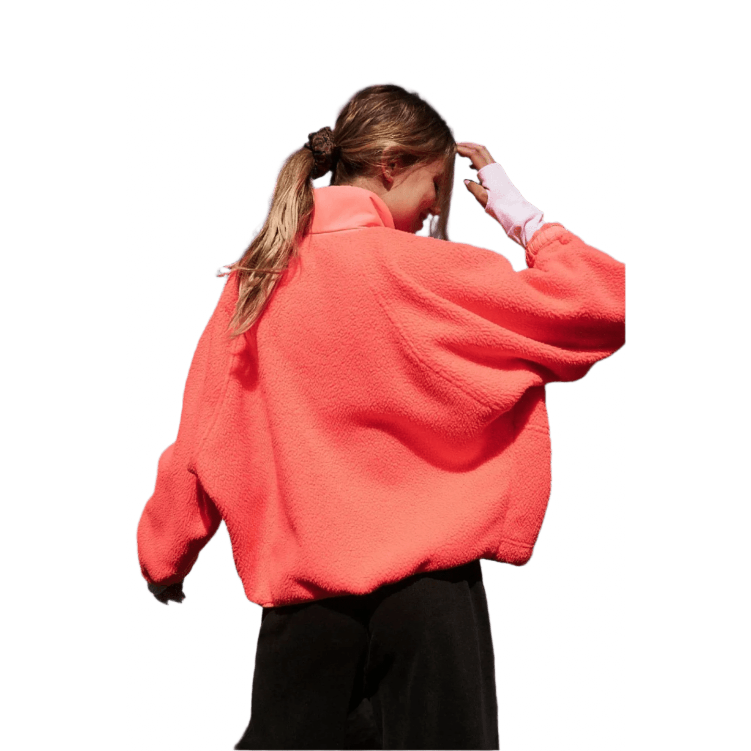 FP Movement 02. WOMENS APPAREL - WOMENS JACKETS - WOMENS JACKETS FLEECE Women's Hit The Slopes Fleece Jacket 6024 NEON CORAL