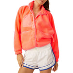 FP Movement 02. WOMENS APPAREL - WOMENS JACKETS - WOMENS JACKETS FLEECE Women's Hit The Slopes Fleece Jacket 6024 NEON CORAL