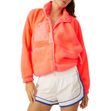FP Movement 02. WOMENS APPAREL - WOMENS JACKETS - WOMENS JACKETS FLEECE Women's Hit The Slopes Fleece Jacket 6024 NEON CORAL