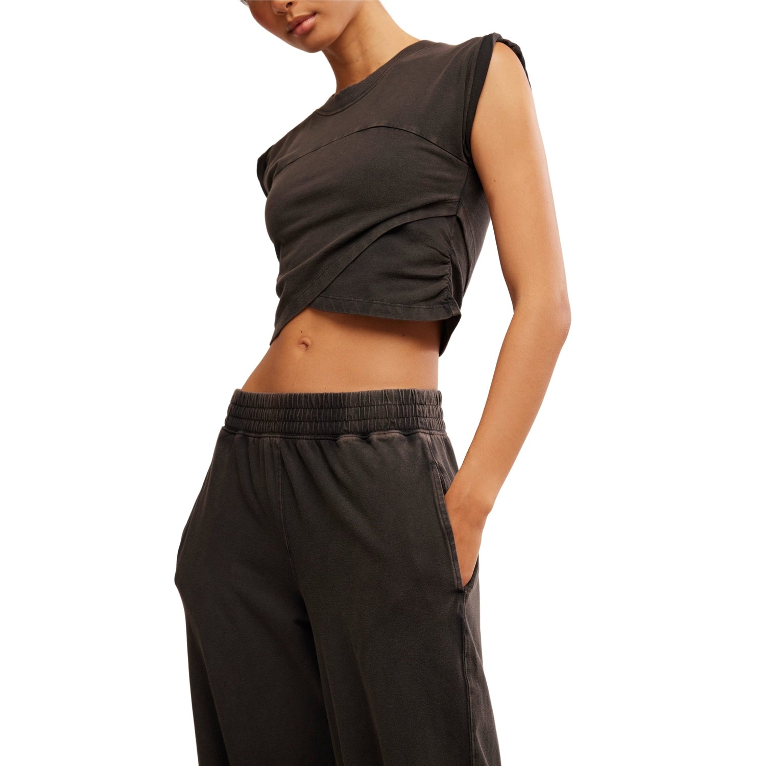 FP Movement 02. WOMENS APPAREL - WOMENS DRESS|SKIRT - WOMENS JUMPERS Women's Hot Shot Crossover Set 0010 BLACK