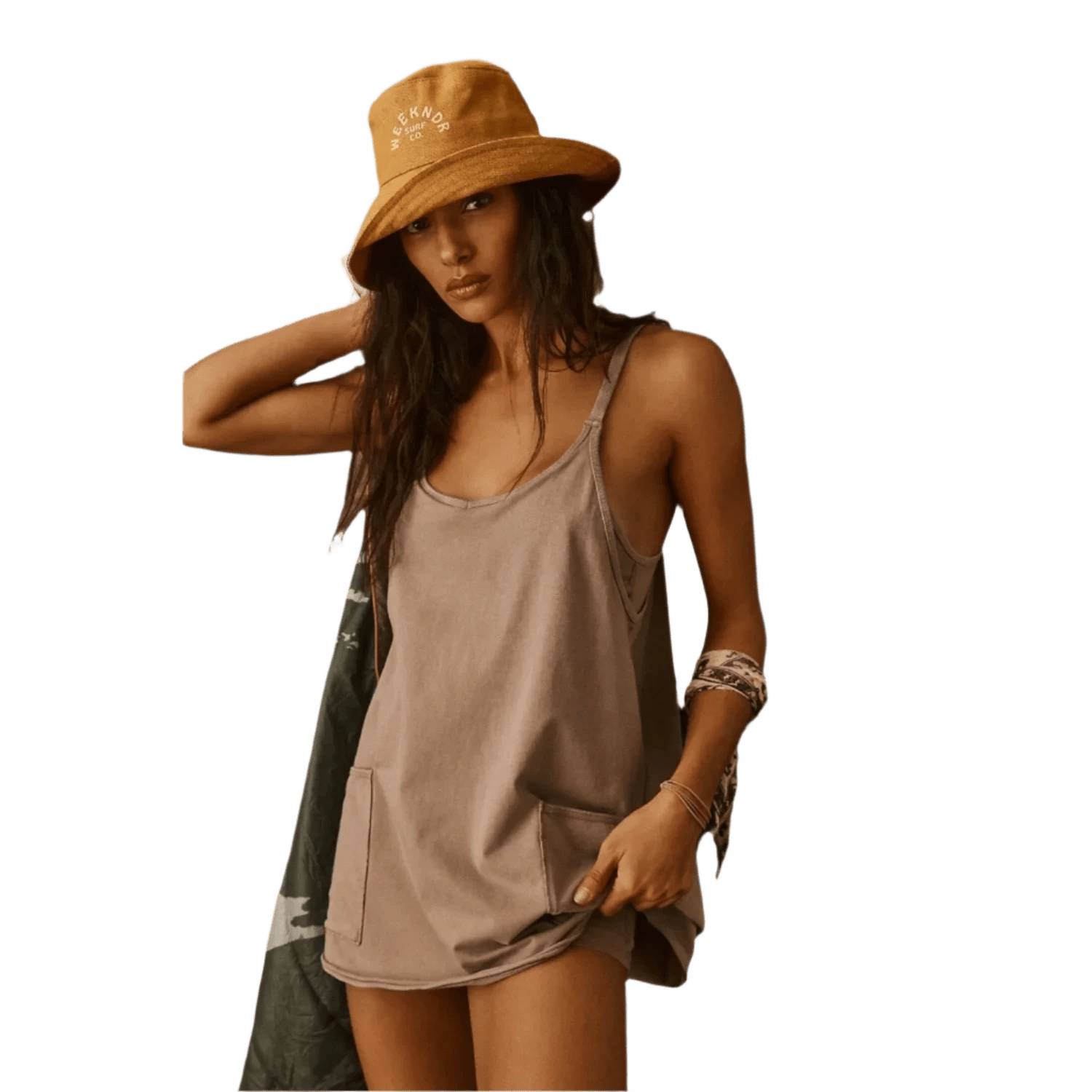 FP Movement 02. WOMENS APPAREL - WOMENS DRESS|SKIRT - WOMENS DRESS ACTIVE Women's Hot Shot Mini Dress 2224 MOCHA LATTE