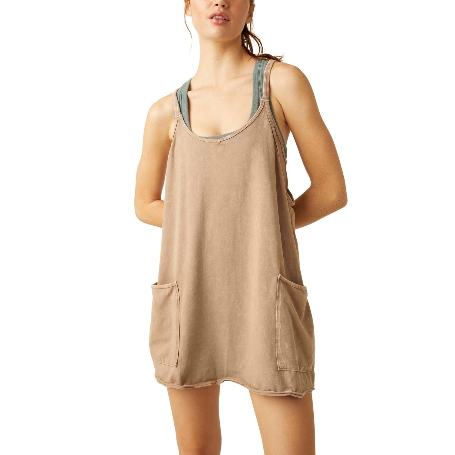 FP Movement 02. WOMENS APPAREL - WOMENS DRESS|SKIRT - WOMENS DRESS ACTIVE Women's Hot Shot Mini Dress 2224 MOCHA LATTE