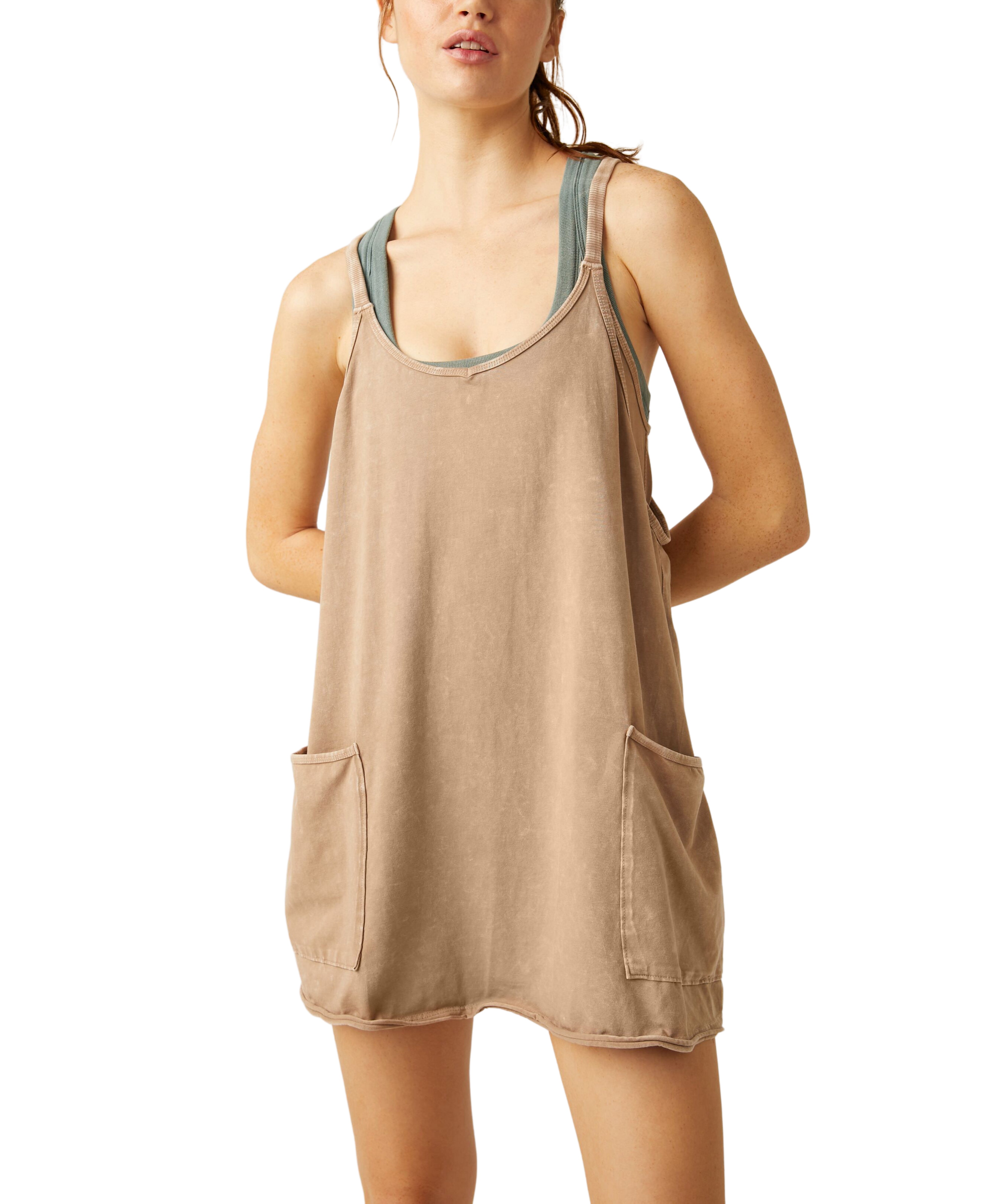 FP Movement 02. WOMENS APPAREL - WOMENS DRESS|SKIRT - WOMENS DRESS ACTIVE Women's Hot Shot Mini Dress 2224 MOCHA LATTE