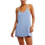 FP Movement 02. WOMENS APPAREL - WOMENS DRESS|SKIRT - WOMENS DRESS ACTIVE Women's Hot Shot Mini Dress 2224 BLUEBERRY