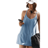 FP Movement 02. WOMENS APPAREL - WOMENS DRESS|SKIRT - WOMENS DRESS ACTIVE Women's Hot Shot Mini Dress 4410 OXFORD BLUE