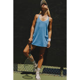 FP Movement 02. WOMENS APPAREL - WOMENS DRESS|SKIRT - WOMENS DRESS ACTIVE Women's Hot Shot Mini Dress 4415 DENIM BLUE