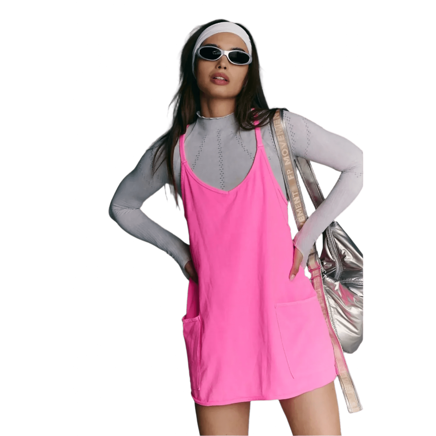 FP Movement 02. WOMENS APPAREL - WOMENS DRESS|SKIRT - WOMENS DRESS ACTIVE Women's Hot Shot Mini Dress 6603 HOT PINK