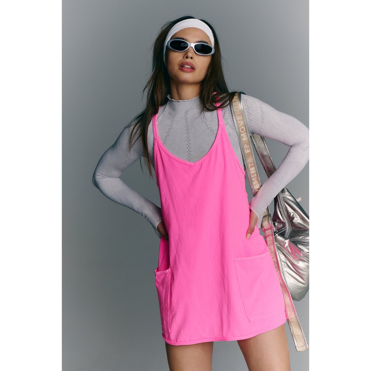 FP Movement 02. WOMENS APPAREL - WOMENS DRESS|SKIRT - WOMENS DRESS ACTIVE Women's Hot Shot Mini Dress 6603 HOT PINK