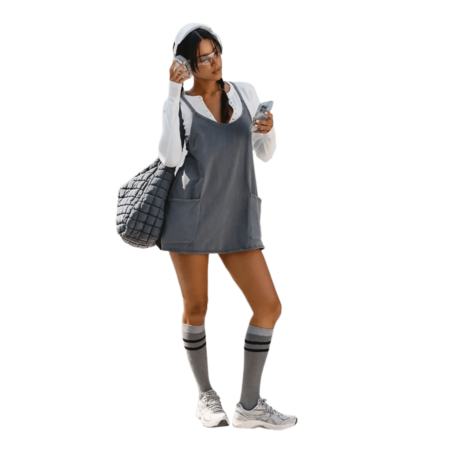 FP Movement 02. WOMENS APPAREL - WOMENS DRESS|SKIRT - WOMENS DRESS ACTIVE Women's Hot Shot Mini Dress 0052 GUNMETAL