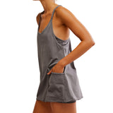 FP Movement 02. WOMENS APPAREL - WOMENS DRESS|SKIRT - WOMENS DRESS ACTIVE Women's Hot Shot Mini Dress 0052 GUNMETAL