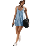 FP Movement 02. WOMENS APPAREL - WOMENS DRESS|SKIRT - WOMENS DRESS ACTIVE Women's Hot Shot Mini Dress 4410 OXFORD BLUE