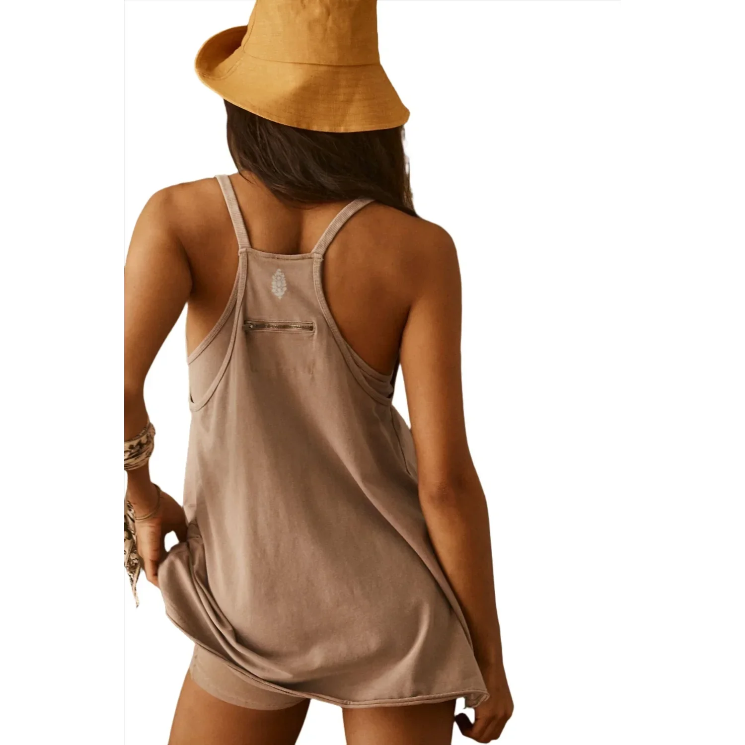 FP Movement 02. WOMENS APPAREL - WOMENS DRESS|SKIRT - WOMENS DRESS ACTIVE Women's Hot Shot Mini Dress 2224 MOCHA LATTE