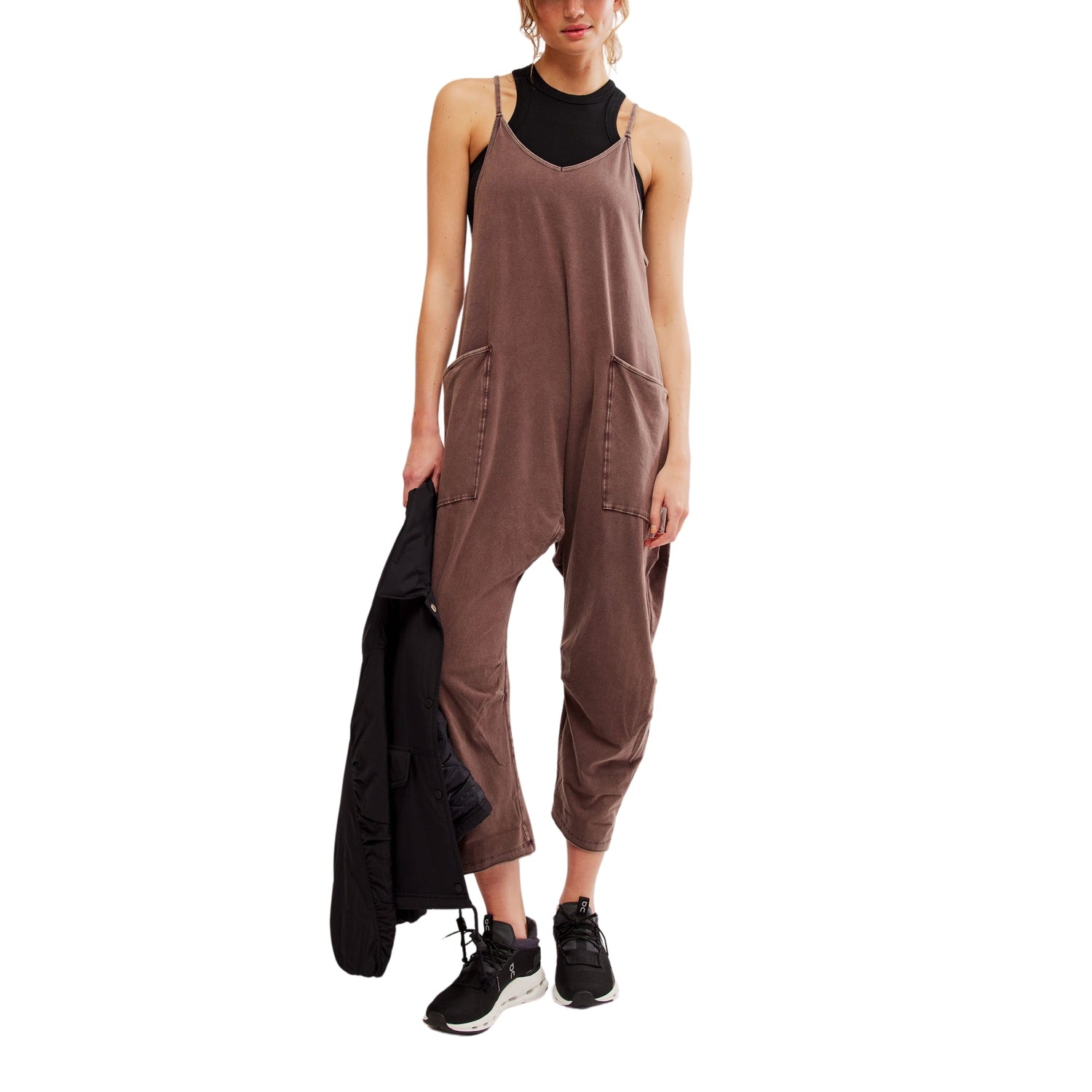 FP Movement 02. WOMENS APPAREL - WOMENS DRESS|SKIRT - WOMENS JUMPERS Women's Hot Shot Onesie 2005 DARK ESPRESSO