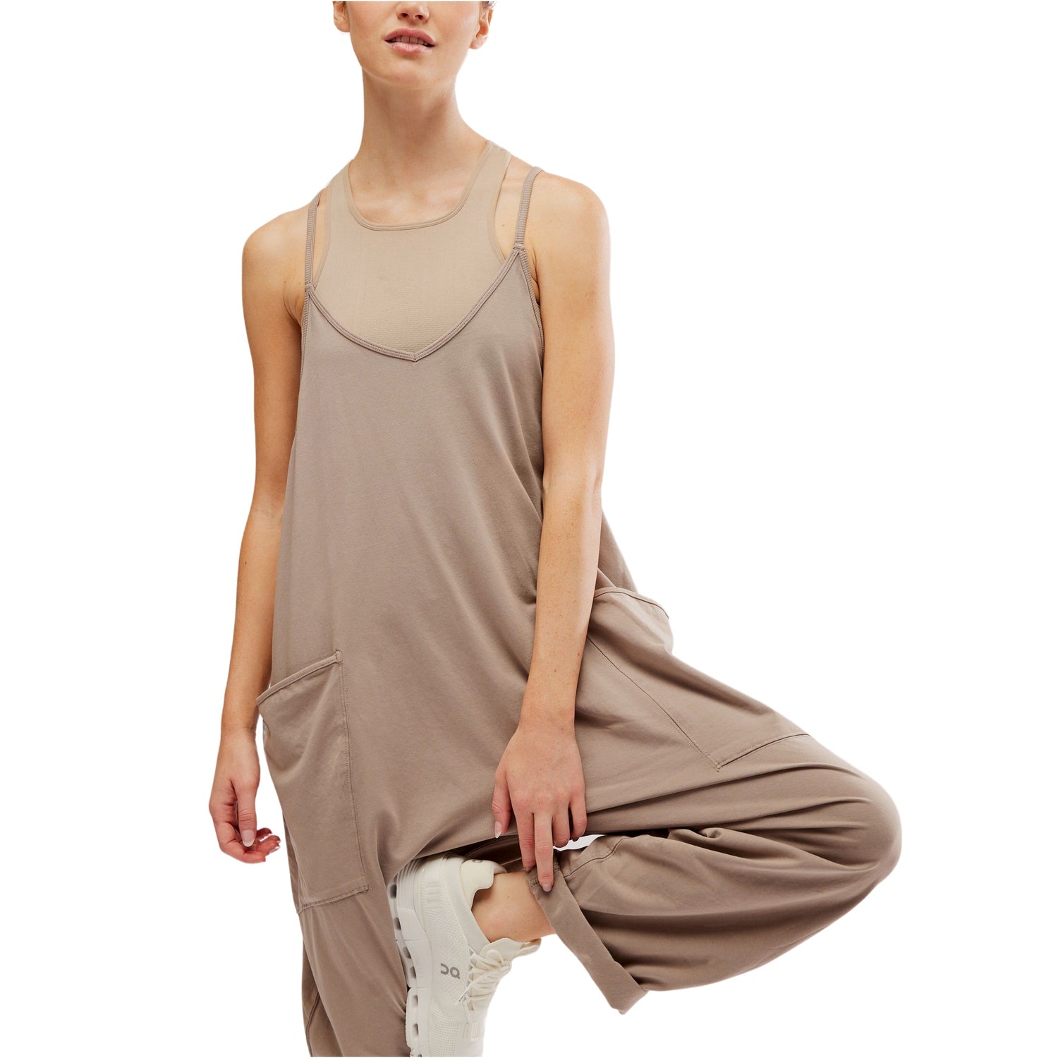 FP Movement 02. WOMENS APPAREL - WOMENS DRESS|SKIRT - WOMENS JUMPERS Women's Hot Shot Onesie MOCHA LATTE