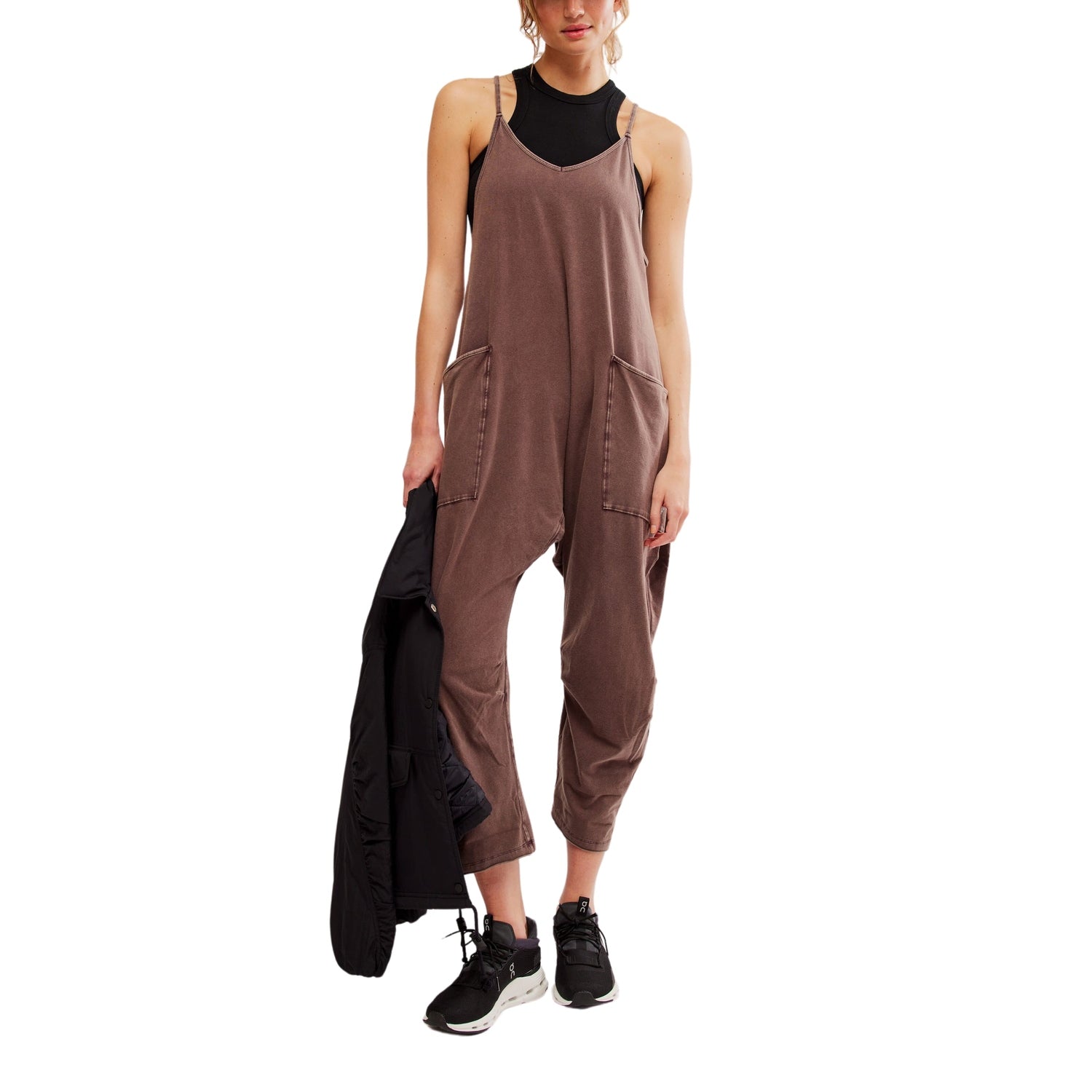 FP Movement 02. WOMENS APPAREL - WOMENS DRESS|SKIRT - WOMENS JUMPERS Women's Hot Shot Onesie DARK ESPRESSO